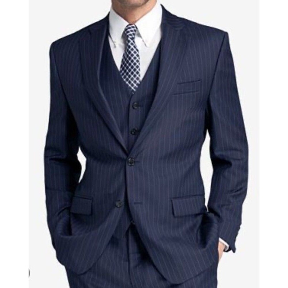Lauren Ralph Lauren Men's 100% Wool UltraFlex Stretch Pinstripe Jacket 46R